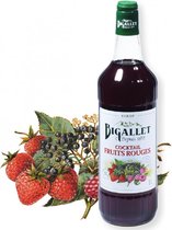 Bigallet Cocktail Fruit Rouges (Rood Fruit cocktail) traditionele siroop - 1 liter