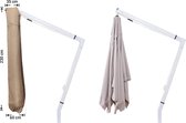 Raffles Covers Parasolhoes voor hangparasol - Hoog: 230 cm - RHUS230 - Waterdicht - Solution Dyed | UV-bestendig | Rits en stok | Trekkoord - Parasolhoes voor staande parasol