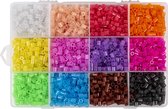 Glitter Diverse Strijkkralen Kit, 4000 Stuks, 5 mm, 12 Kleuren, Navulset, Strijkkralen Set, Compatibel met Hama Kralen, Strijkkralen in Organizer Box