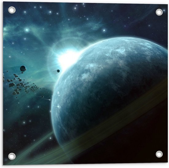 Canvas Planeet Saturnus in de ruimte Canvas Planeet Saturnus in de ruimte