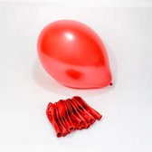 Ballonnen Rood Metallic - 10 stuks - Cherry Red Balonnen - Verjaardag versiering - Decoratie vrijgezellenfeest - Balloons Versiering blauw ballonnen - 10 stuks