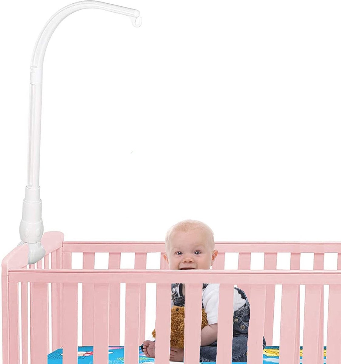 Bras mobile en bois pour lit de bébé, support mobile pour bébé