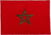 Strijkapplicatie 8x6cm vlag Marokkaans