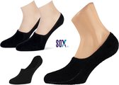 SOX Sneakersokken 3 PACK Kousenvoetjes Perfect Fit no show met lichte badstof 35/38 Zwart met voorgevormde hiel en zonder teennaden