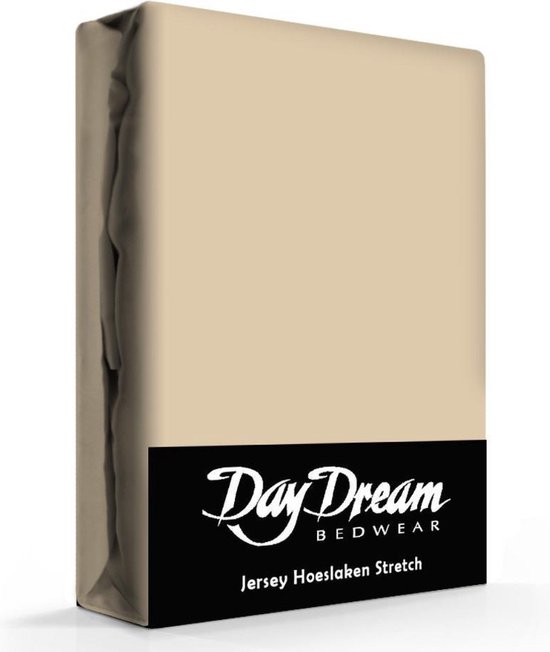 Day Dream - Hoeslaken - Jersey - 140 x 200 cm - Zand - Day Dream