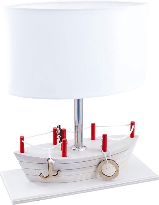 Lampe de chevet - Lampe de bureau - Lampe enfant - Navire - Naturel - Wit - Créatif