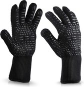 BBQ Handschoenen - Ovenhandschoenen - Hittebestendige Handschoenen - Overwanten - Barbecue handschoenen - Hittebestendige Handschoenen - Vaderdag Cadeau - Hittebestendig van 500 tot 800 °C - Anti slip - Ophanglus