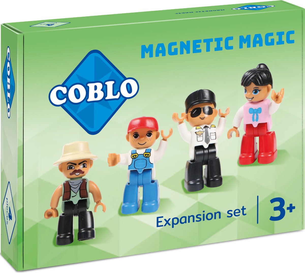 Coblo Uitbreidingsset - 4x Magnetisch speelgoed Poppetjes - Montessori speelgoed - STEM speelgoed - Cadeau kind - Speelgoed 3 jaar t/m 12 jaar