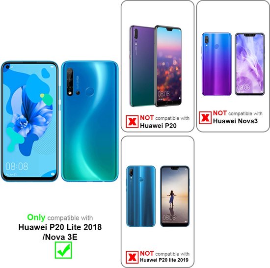 Coque Cadorabo pour Huawei P20 LITE 2018 / NOVA 3E en GRIS MÉTALLIQUE - Coque de protection en silicone TPU souple