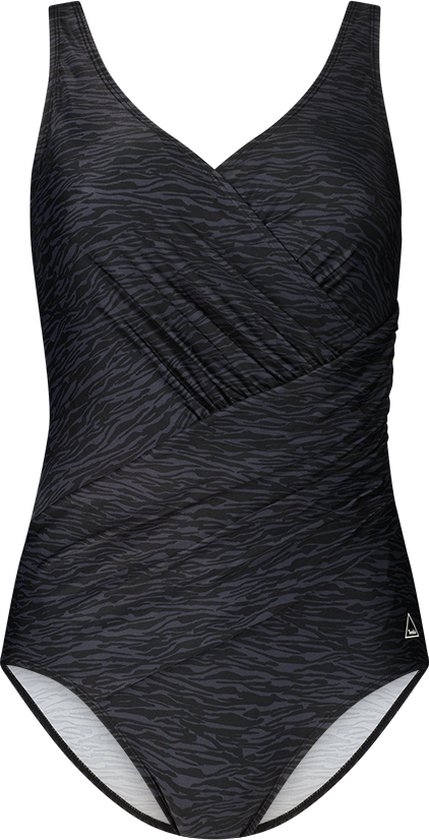 ten Cate Basics maillot de bain forme zèbre noir pour Femme | Taille 40