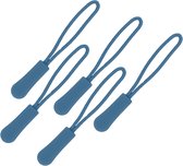 5 x Ritstrekker - Hemelsblauw - Ritstouwtje - Ritshulp - Zipper Puller - Ritssluiting vervangen - Rits reparatie