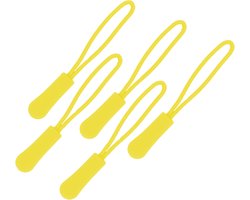 5 x Ritstrekker - Geel - Ritstouwtje - Ritshulp - Zipper Puller - Ritssluiting vervangen - Rits reparatie