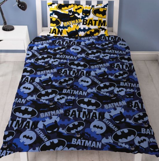 Batman Camouflage Dekbedovertrek - Eenpersoons met 1 kussensloop - Bat-Man Dekbed