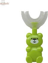 Mabebi - U-vormige kindertandenborstel 360° - Handtandenborstel - Siliconen tandenborstel - 2 tot 12jaar - Groen
