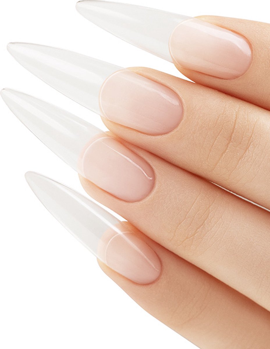 Goedkoopste Victoria Vynn – Soft Gel Tips Long Stiletto Clear 500 stuks - hoge kwaliteit - plaknagels - press on nails - plak- nagel - nagels - manicure - nagelverzorging - nagelstyliste - nagelstylist - gel - acryl - uv / led - callance