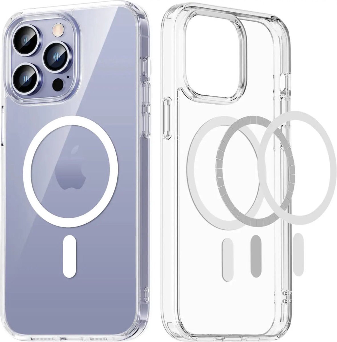 Magnetische Back Cover - Draadloos opladen - Geschikt voor Appel iPhone 11 - Transparant