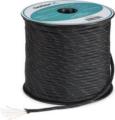 Navaris 100 m nylon touw - Type III 550 - 4 mm diameter - Voor outdoor, kamperen, hiken, boot, doe-het-zelf - Zwart
