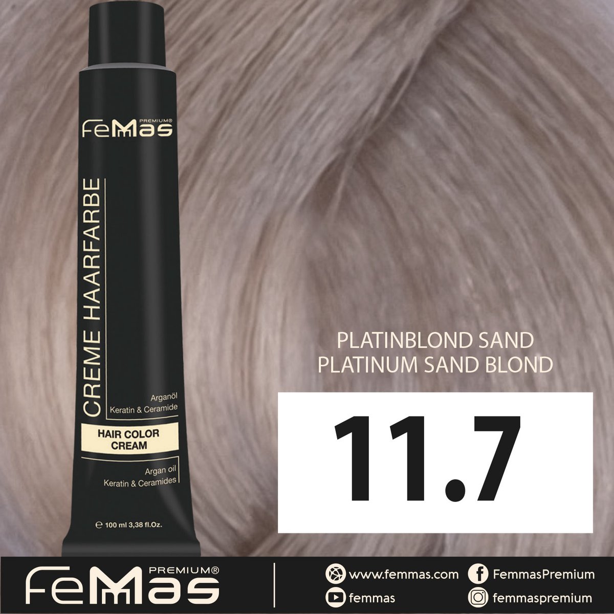 Femmas (11.7) - Haarverf - Platinablond Zand - 100ml