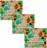 Faith in Nature - Barre de Shampooing pour Chiens à la noix de coco - 85 g - Lot de 3
