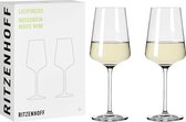 wittewijnglas 400 ml – Serie Lichtweiss 2 stuks in geschenkset - stijlvol-modern Made in Germany, transparant