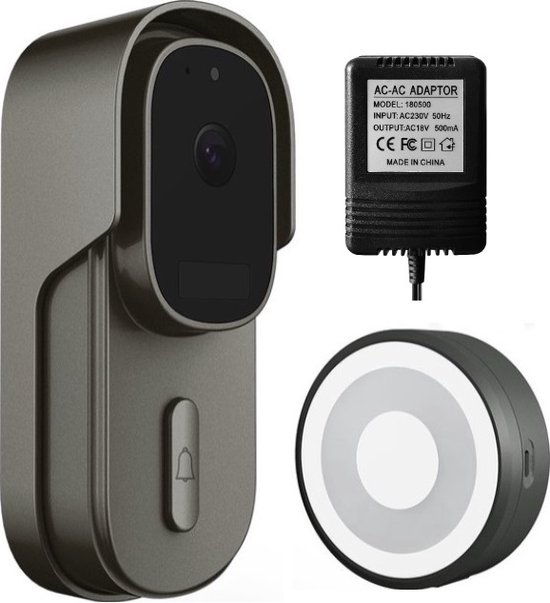 DrPhone LM4-A - Camera Deurbel Met Binnenbel - Met - DrPhone - €89,95