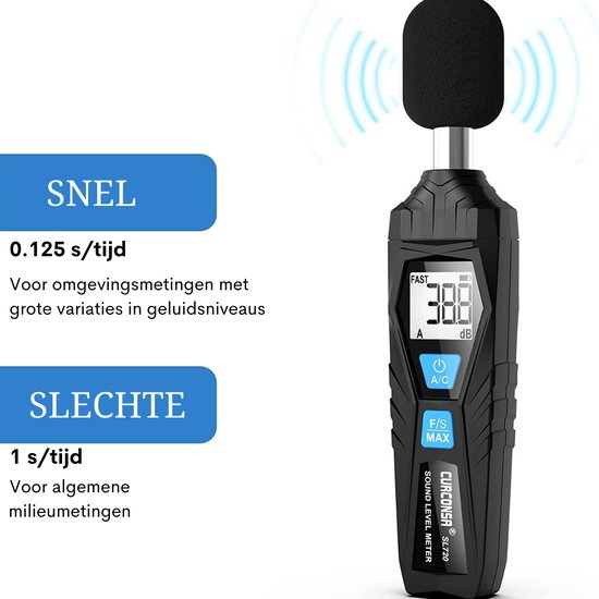 Professionele Decibel Meter - Geluidsniveaumeter - Geluidsniveaumeter ...