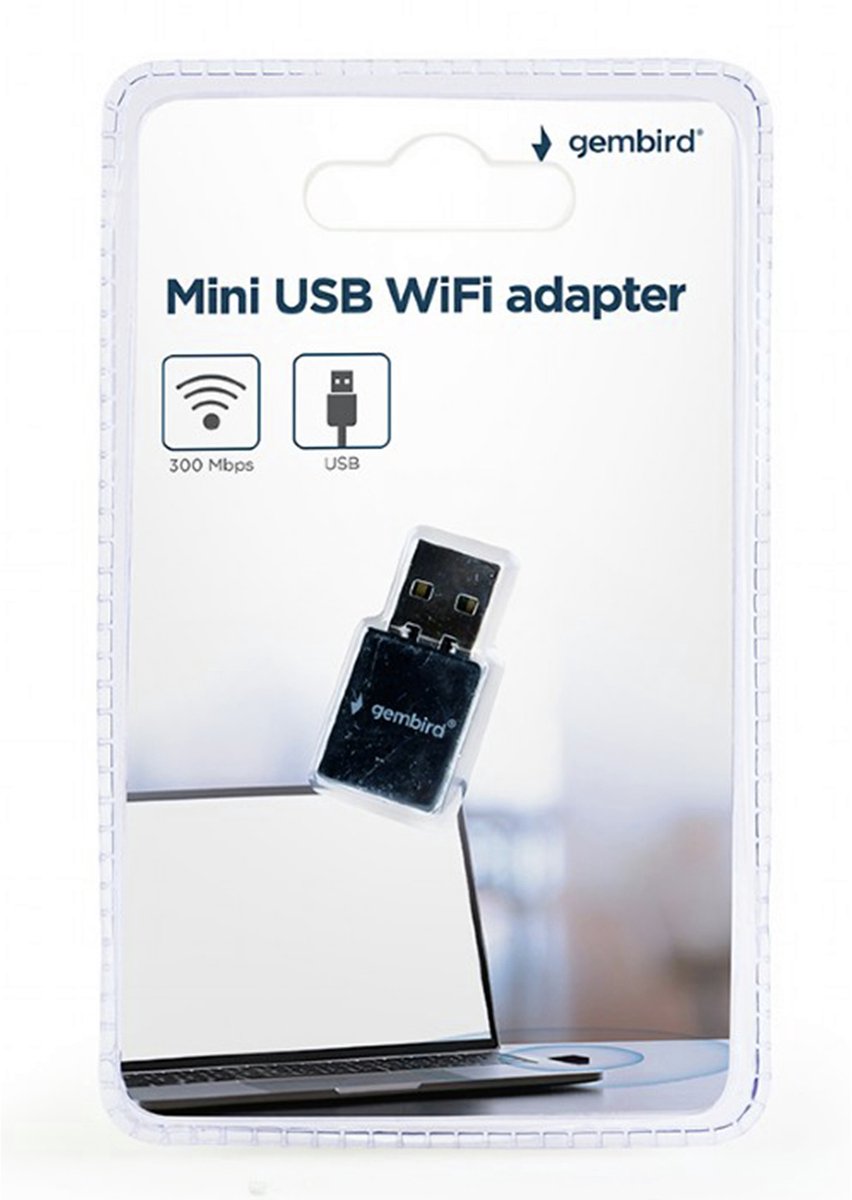 Gembird Mini Draadloze USB Stick 300Mbps WLan