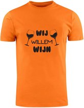 Wij Willem Wijn Oranje T-shirt | Koningsdag | Koning | Wijnen | Unisex