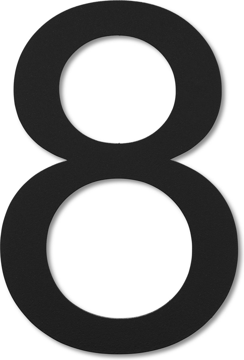 LIROdesign – Huisnummer nr. 8 – Huisnummer zwart – Huisnummerbord