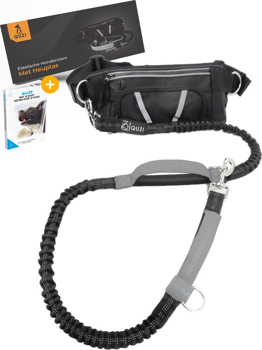 Bol.com Canicross Looplijn Hond met Heupriem voor Hardlopen - Elastische Handsfree Hondenriem - Honden Trainingslijn - 150/200cm... aanbieding
