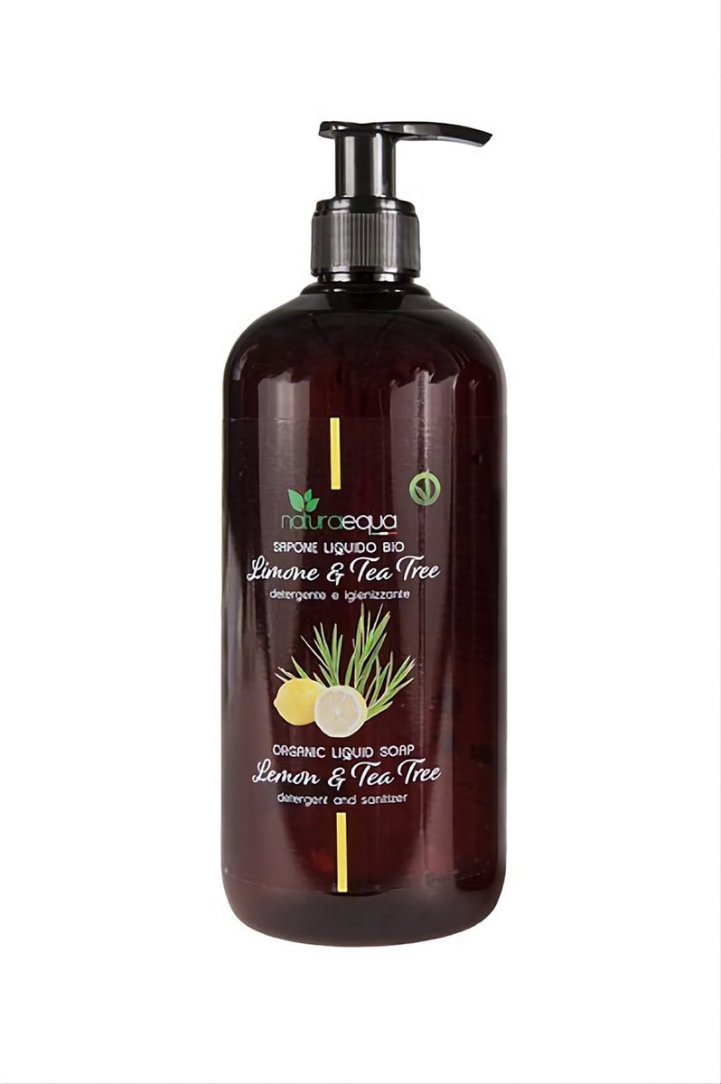 6Sensi - Naturaequa - Biologische vloeibare zeep met Citroen & Tea Tree - Reinigend en Ontsmettend - 500 ml