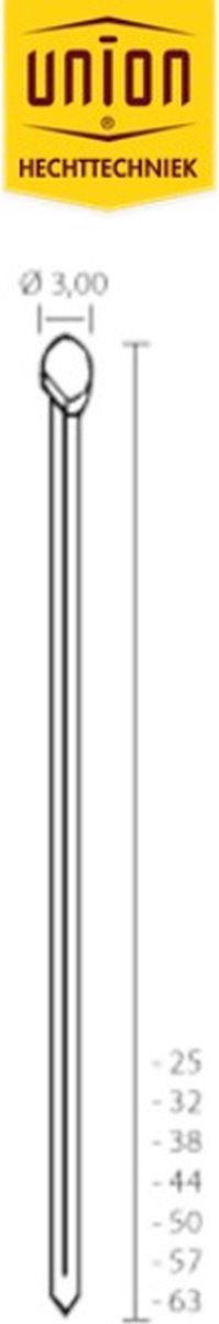 Union nagel DA25 vz schuin (4000st)
