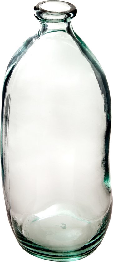 Atmosphera bloemenvaas Pisa - Organische fles vorm - helder transparant - glas - H72 x D34 cm