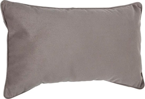 Atmosphera Bank/sierkussens huiskamer Sophia - 30 x 50 cm - Taupe - polyester - met rits