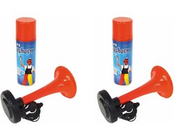 Gastoeter / Luchthoorn toeter - 6x - gevuld met gas - 40 ml - geluid maken - toeteren - supporters - herrie maken