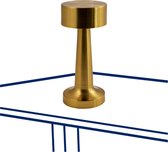 Luxe tafel lamp staand - Oplaadbare lamp met led verlichting - Draadloze verlichting binnen - Buitenlamp staand - Goud