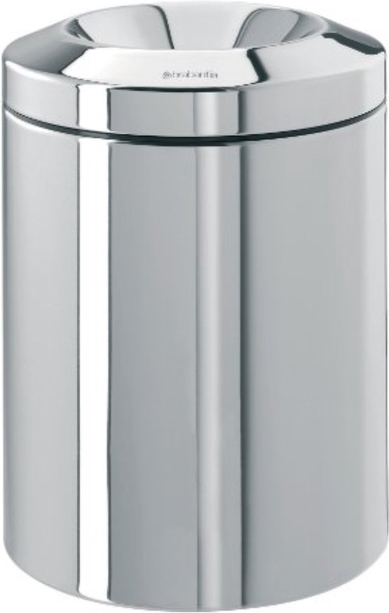 Goedkoopste Brabantia Prullenbak met vlamdover - 7 liter - Brilliant Steel