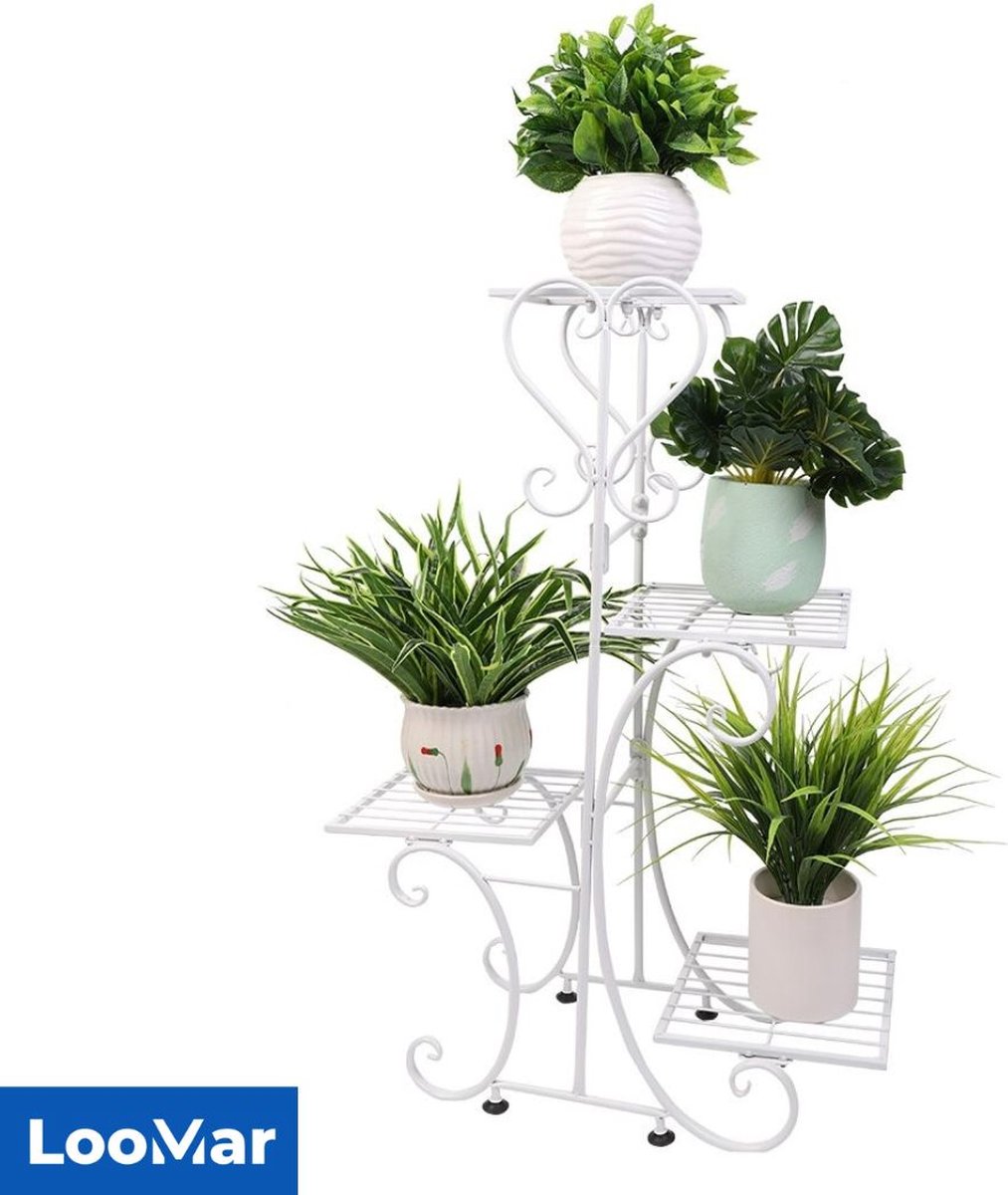 LooMar Plantenrek – Plantentafel – Plantenstandaard / Plantenhouder – Voor Binnen en Buiten - Metaal
