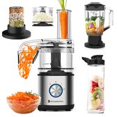KitchenBrothers Foodprocessor - 5-in-1 - Compacte Keukenmachine - RVS