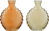 Vaas glas H16,5cm zandkleur of peach