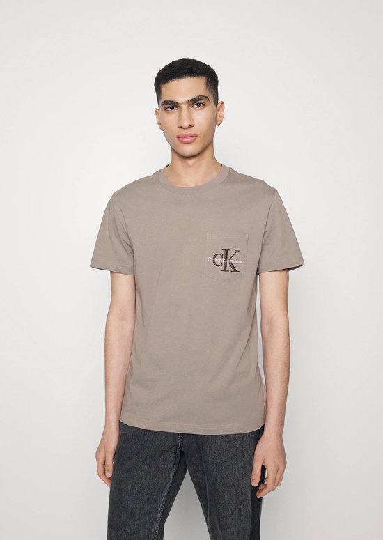 Calvin Klein T-shirt - Perfect Taupe - Maat M