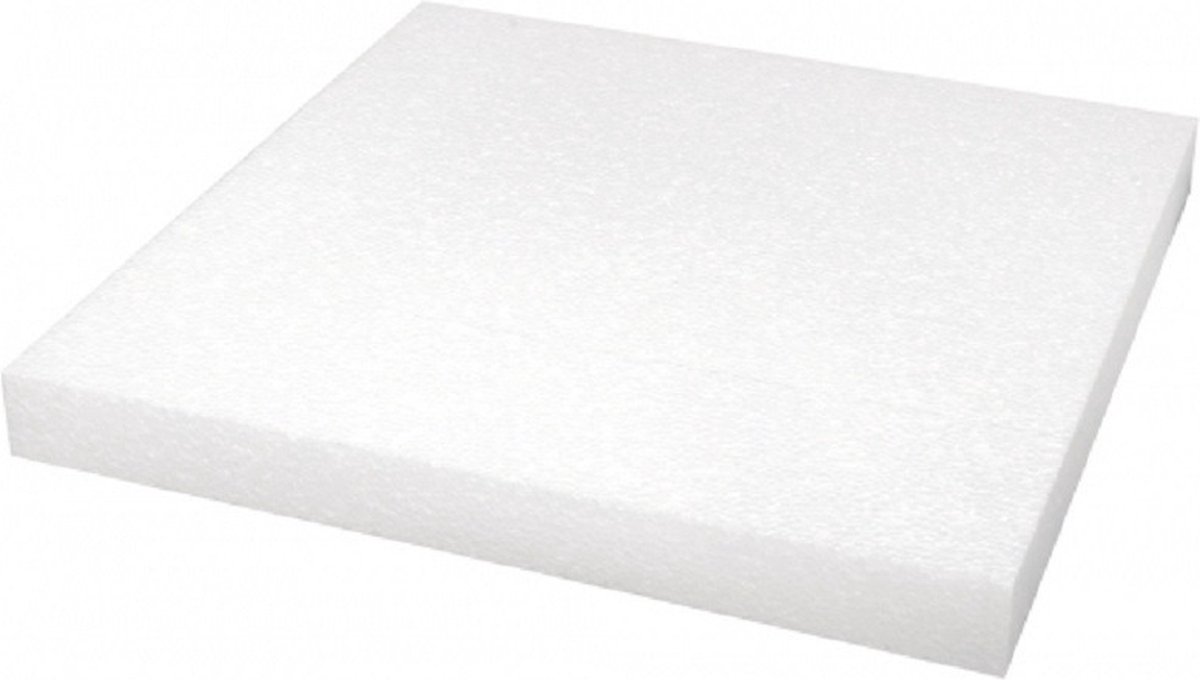 Rayher Knutsel piepschuim - 4x stuks - plaat - vierkant - 40 x 40 x 4 cm - hobby materiaal