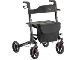 MultiMotion City Lichtgewicht rollator - Antraciet - Compact Opvouwbaar - PU banden