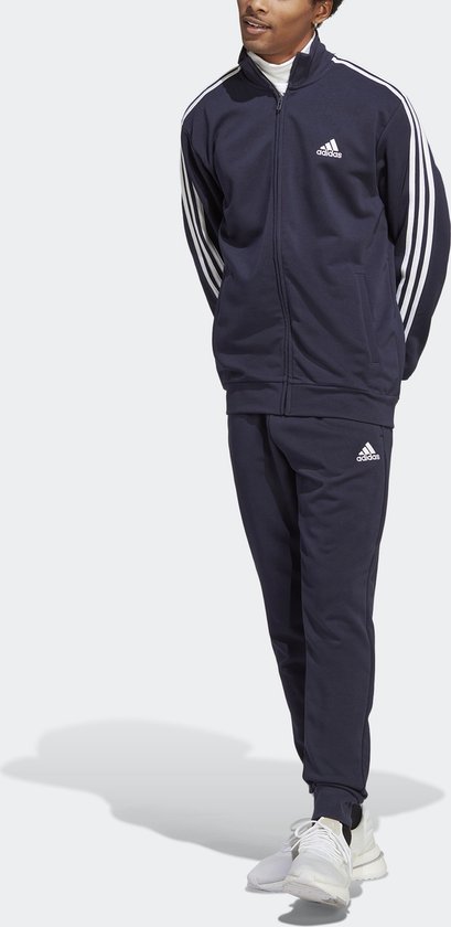adidas Sportswear Basic 3-Stripes French Terry Trainingspak - Heren - Blauw-  L | bol