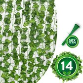 STFF & Co® Klimop Slinger - 14 Stuks – Nep Klimop Planten – Hangplant – Kunsthaag – Klimop Kunstplant – Kamer Decoratie Tieners – Nepplanten Voor Binnen & Buiten