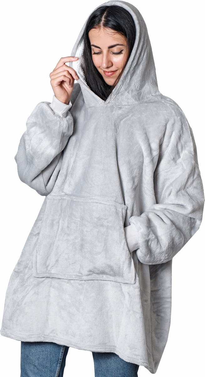 STFF & Co® Hoodie Deken met Mouwen - Fleece Trui - Sweater - Hoodie Blanket  -... | bol