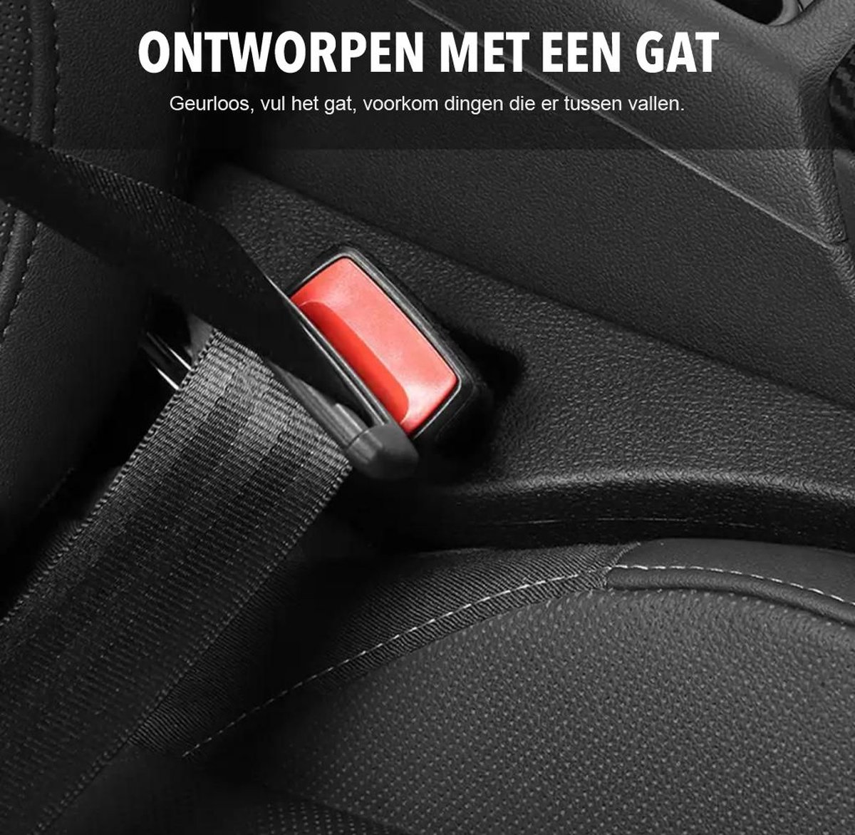 Delsen Seat Gap Filler, dubbele opbergruimte, opbergdoos, voorkomen vallen voorwerpen, meeste modellen (zwart