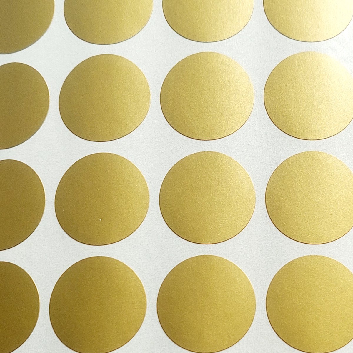 Ronde stickers etiketten "MULTIPLAZA" 20mm METALLICGOUD 18 x 30