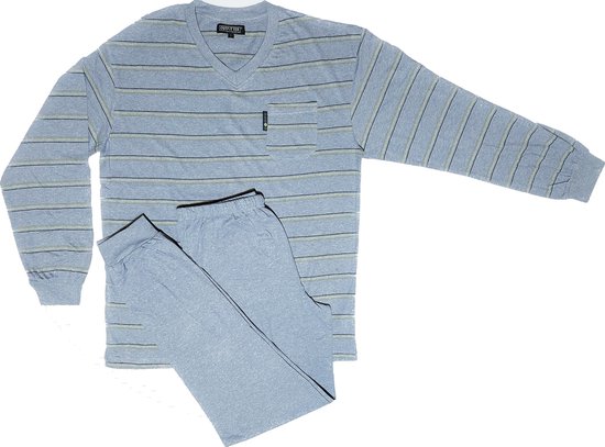Pyjama Homme Rayé - Blue Chiné - Taille XXL