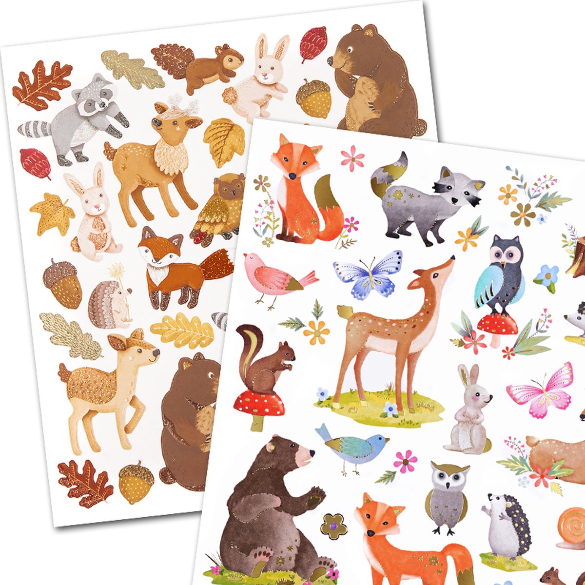 CREATCABIN 128 stuks kleine vossstickers dieren stickers voor enveloppen cartoon sticker bulk zelfklevende plastic waterdichte ronde stip stickers voor scrapbooking kunst ambachtelijke planner